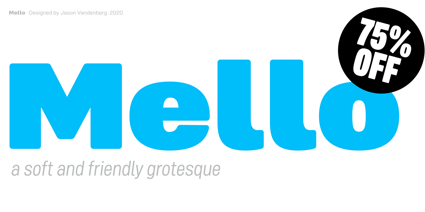 Ejemplo de fuente Mello Bold Italic